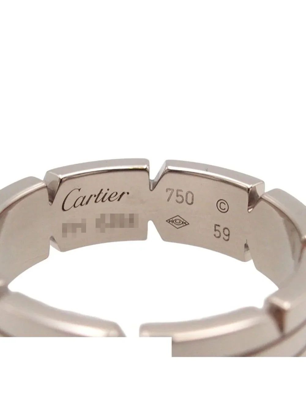 Cartier Tank Francaise White Gold 18K 59 Ring